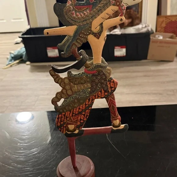 Exclusive Collection Leather Wayang Kulit Shadow Puppets Bima Werkudara 18in - Picture 4 of 6